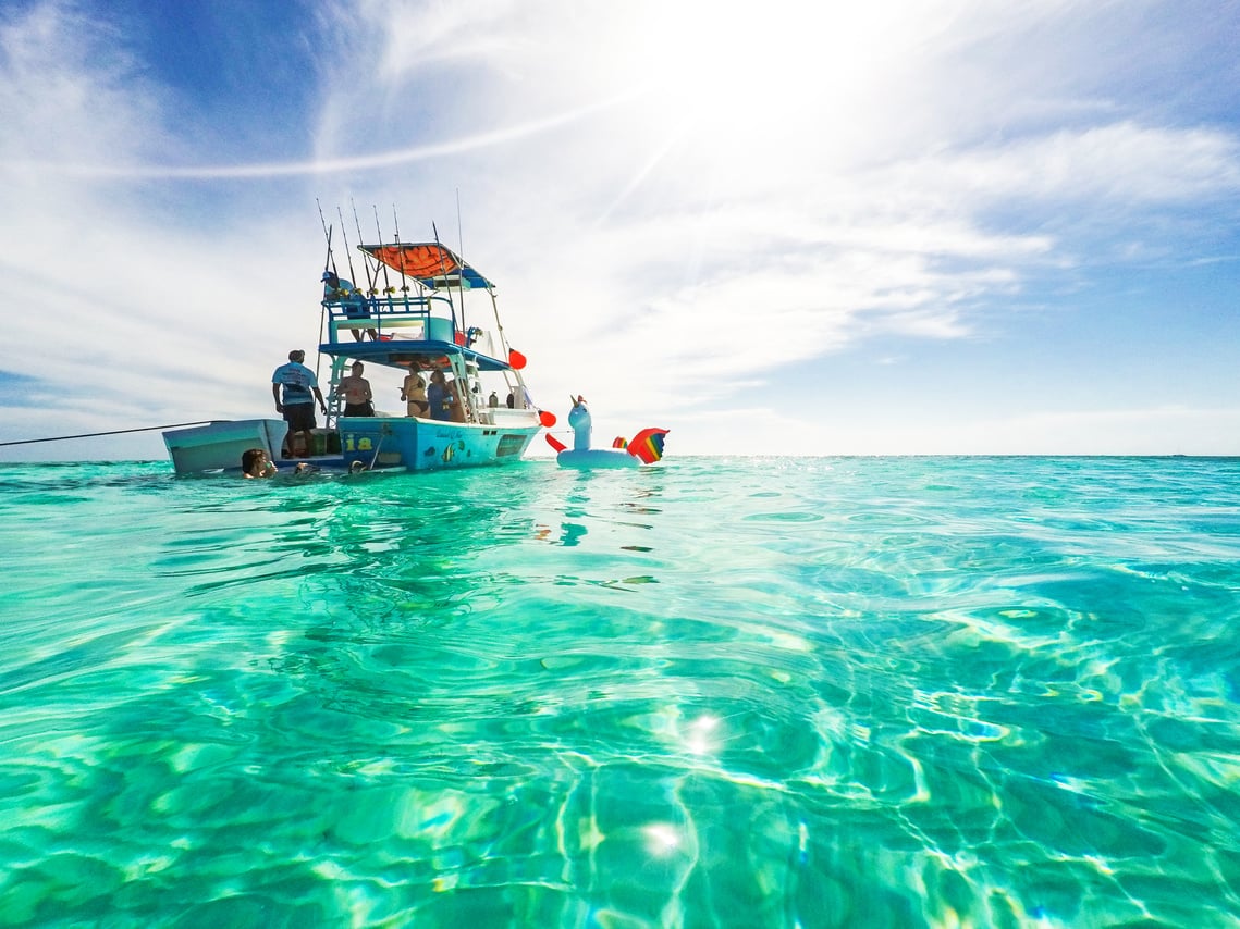 Party Boat in the Caribbean Sea